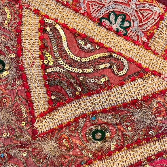 Pink Indian Embroidered Bollywood Boho Handbag - Picture 4 of 5